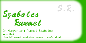 szabolcs rummel business card